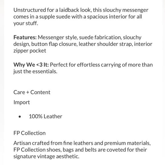 Free People Roswell Boho Slouchy Suede Leather Messenger Bag Tote Cognac Brown - Picture 16 of 16